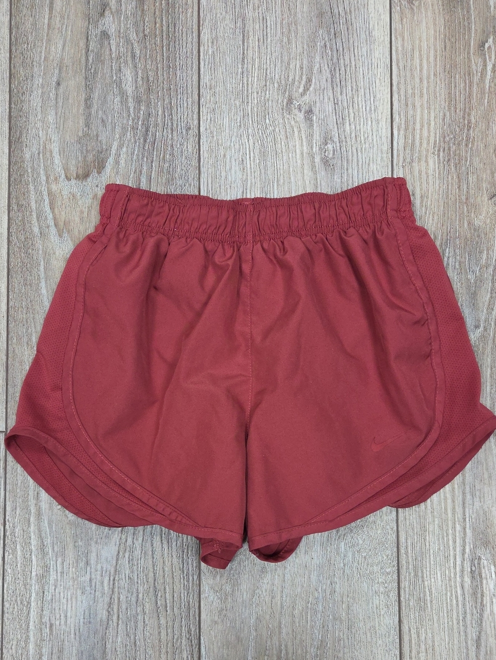 Nike Xsmall Athletic Running Shorts in Deep Rust